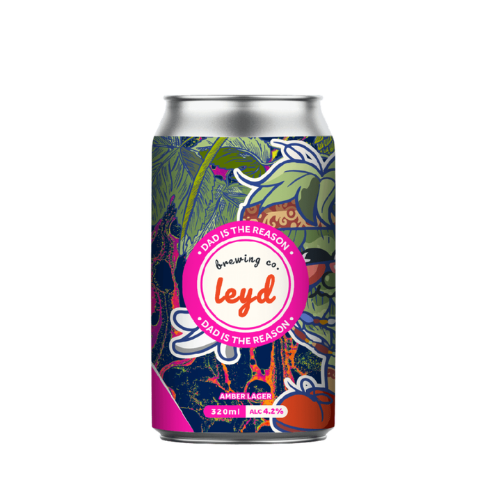 Leyd Dad is the Reason Amber Lager (320ml)