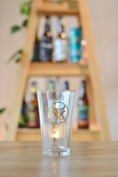 NBeer Gold Logo Glass