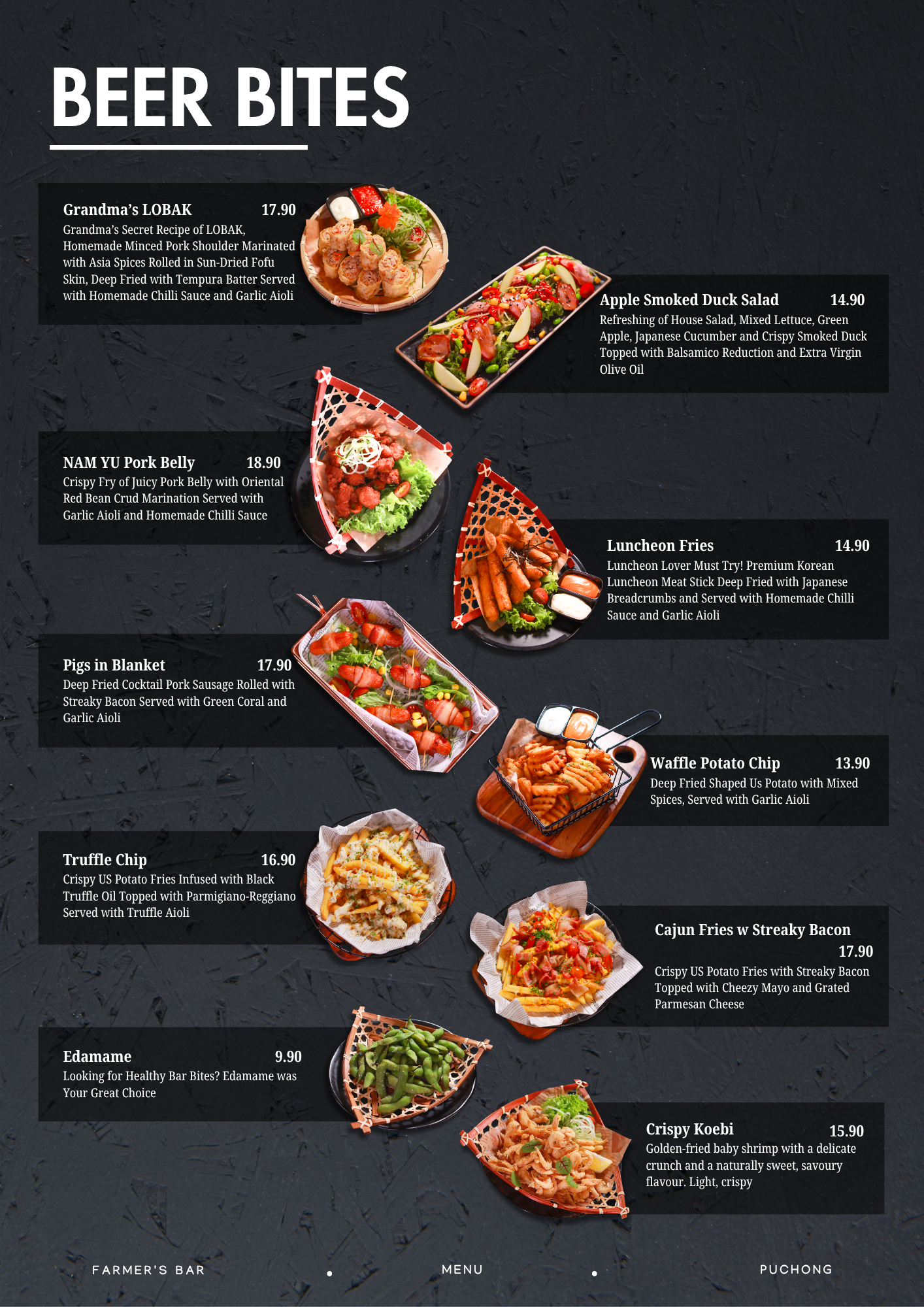 Farmer’s Bar Puchong menu, page 2: Beer Bites